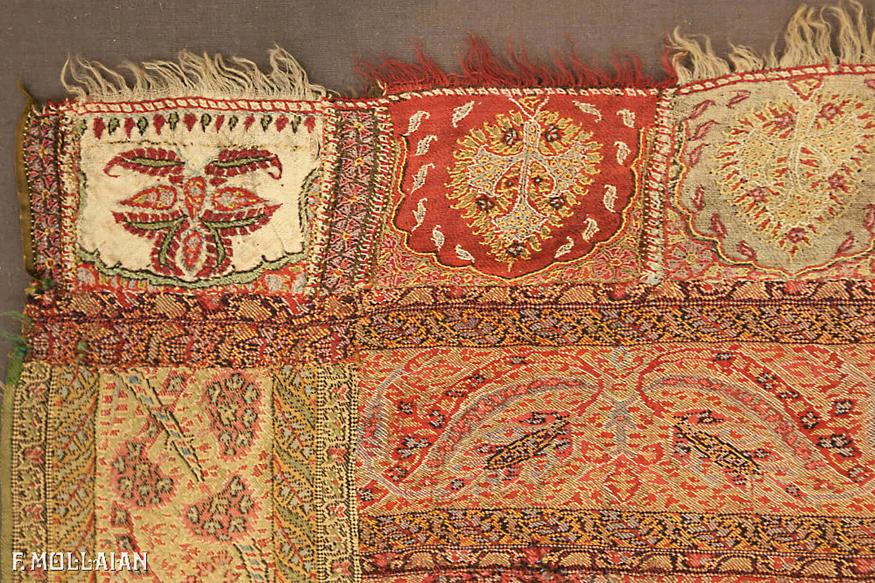 Antique Indian Kashmir Shawl (Textile) (195x180 cm)